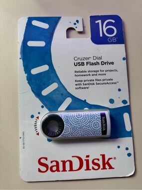 Andis USB Flash Drive Blue and Silver Rotating Dial